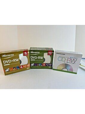 Lot 20 Sealed Memorex DVD-RW Blank Discs New 120 min